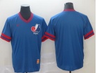 Montreal Expos Blank Blue Nike Cooperstown Collection Legend V-Neck Jersey