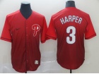 Philadelphia Phillies #3 Bryce Harper Red Nike Fade Jersey