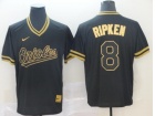 Baltimore Orioles #8 Cal Ripken Black Gold Fashion Jersey