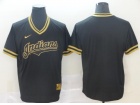 Cleveland Indians Blank Black Gold Fashion Jersey