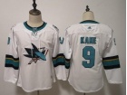 Adidas Woman San Jose Sharks Jerseys #9 Evander Kane White Hockey Jersey