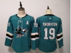 Adidas Woman San Jose Sharks #19 Joe Thornton Green Hockey Jersey