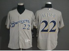 Milwaukee Brewers #22 Christian Yelich Gray Flexbsse Jersey