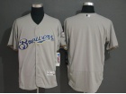 Milwaukee Brewers Blank Gray Flexbsse Jersey