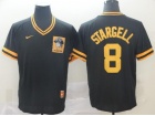 Pittsburgh Pirates #8 Willie Stargell Nike Black Gold Baseball Jersey