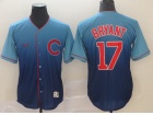 Chicago Cubs #17 Kris Bryant Blue Nike Fade Jersey