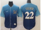 Milwaukee Brewers #22 Christian Yelich Blue Nike Fade Jersey