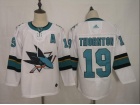 Adidas San Jose Sharks #19 Joe Thornton White Hockey Jersey