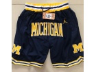 Michigan Wolverines Navy Blue Throwback Basketball Shorts