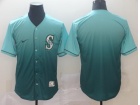 Seattle Mariners Blank Blue Nike Fade Fashion Jersey