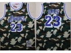 Los Angeles Lakers 23 LeBron James Camo 2018-19 Hardwood Classic Jersey