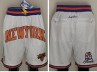 New York Knicks White Throwback Basketball Shorts