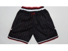 Chicago Bulls Black with Red Pinstripes Throwback Basketball Short