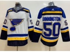 Adidas St.Louis Blues #50 Jordan Binnington White Hockey Jersey