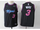 Youth Miami Heat #3 Dwyane Wade Black City Jersey