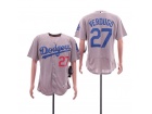 Los Angeles Dodgers #27 Alex Verdugo Gray Flexbase Jersey