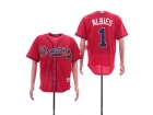 Atlanta Braves #1 Ozzie Albies Red 2019 Cool Base Jersey