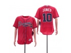 Atlanta Braves #10 Chipper Jones 2019 Red Flex Base Jersey