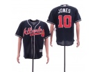 Atlanta Braves #10 Chipper Jones 2019 Blue Cool Base Jersey