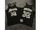 Los Angeles Lakers #32 Magic Johnson Black with Camo Name 1984-85 Hardwood Classic Jersey