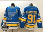 Adidas St.Louis Blues #91 Vladimir Tarasenko Blue with 2019 Stanley Cup Patch Winter Classic Jersey