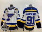 Adidas St.Louis Blues #91 Vladimir Tarasenko White with 2019 Stanley Cup Hockey Jersey