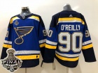 Adidas St.Louis Blues #90 Ryan O'Reilly Blue with 2019 Stanley Cup Hockey Jersey