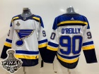 Adidas St.Louis Blues #90 Ryan O'Reilly White with 2019 Stanley Cup Hockey Jersey