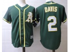 Oakland Athletics #2 Khris Davis Green Cool Base Jersey