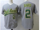 Oakland Athletics #2 Khris Davis Grey Cool Base Jersey