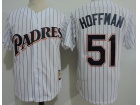 San Diego Padres #51 Trevor Hoffman White Pinstrip Turn Back Jersey