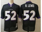 Baltimore Ravens #52 R.Lewis Black Throwback Jersey