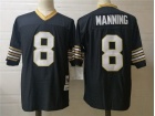 New Orleans Saints #8 Archie Manning Black Throwback Football Jerseys