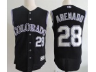 Colorado Rockies #28 Nolan Arenado Black Vest Sleeveless Jersey