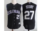 Colorado Rockies #27 Trevor Story Black Vest Sleeveless Jersey