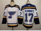 Adidas St. Louis Blues #17 Jaden Schwartz White Hockey Jersey