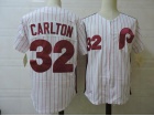 Philadelphia Phillies #32 Steve Carlton White Throwback Jersey