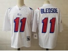 New England Patriots #11 Drew Bledsoe White Throwback Football Jersey