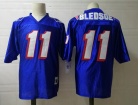 New England Patriots #11 Drew Bledsoe Blue Throwback Football Jersey