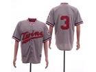 Minnesota Twins #3 Harmon Killebrew Grey Throwback Jersey