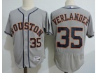 Houston Astros #35 Justin Verlander Gray Flexbase Jersey