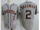 Houston Astros #2 Alex Bregman Gray With Number Flexbase Jerseys