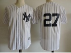 New York Yankees #27 Giancarlo Stanton White without Name Cool Base Jersey