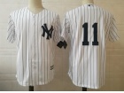 New York Yankees #11 Brett Gardner White without Name Cool Base Jersey