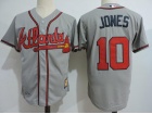 Atlanta Braves #10 Chipper Jones Gray Cooperstown Collection Jersey