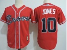 Atlanta Braves #10 Chipper Jones Red Cooperstown Collection Jersey