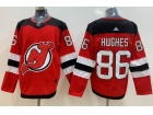 Adidas New Jersey Devils #86 Jack Hughes Red Hockey Jersey