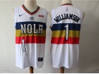 Nike New Orleans Pelicans #1 Zion Williamson White Earned Swingman Jersey