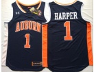 Auburn Tigers #1 Jared Harper Blue College Basketball Jersey