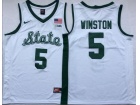 Michigan State Spartans #5 Cassius Winston White College Basketball Jersey